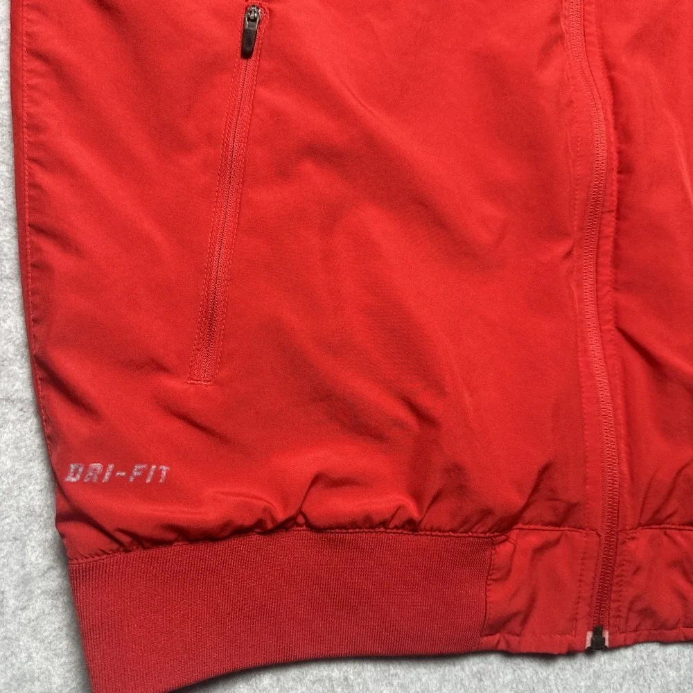 Nike Mens Dri-Fit Full-Zip Jacket Red Size Large